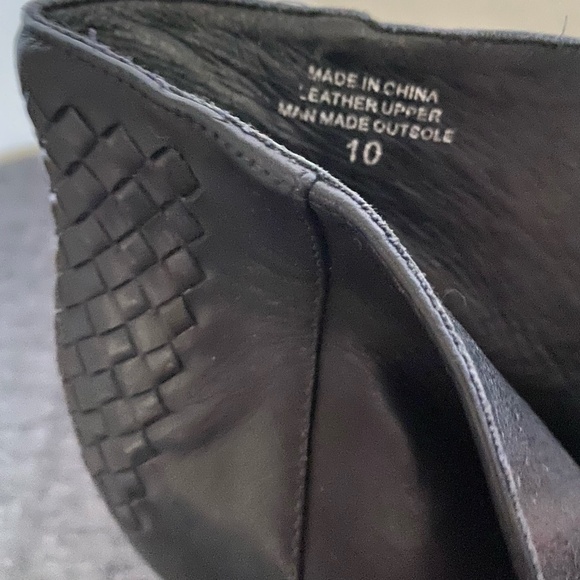 Elliott Lucca  Allesandra Black Leather Woven Open Toe Heels. Sz 10 - Picture 14 of 15